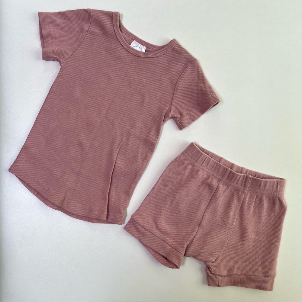 Sova Ribbed Shortie Set Light Mauve 18-24 Months